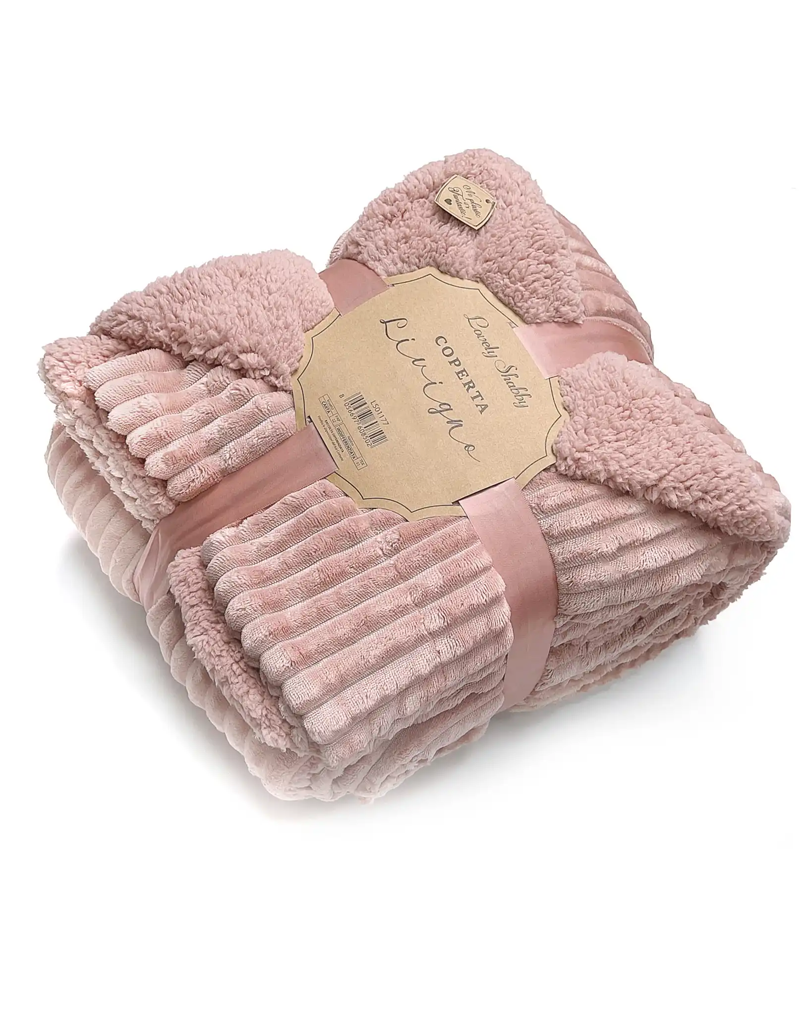 plaid morbido caldo colore rosa