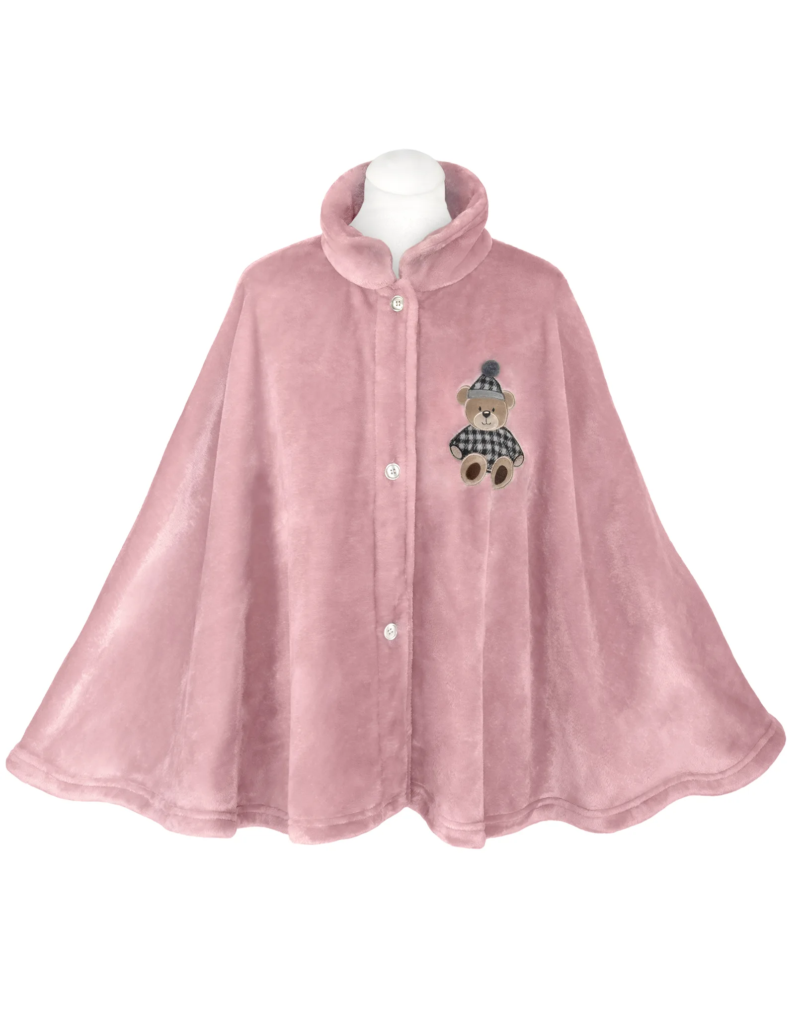 poncho vestaglietta per bambina in pile