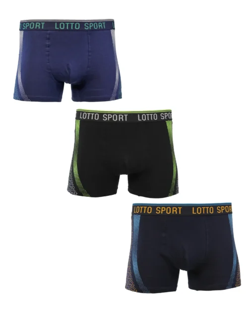 tre paia di boxer lotto sport da uomo