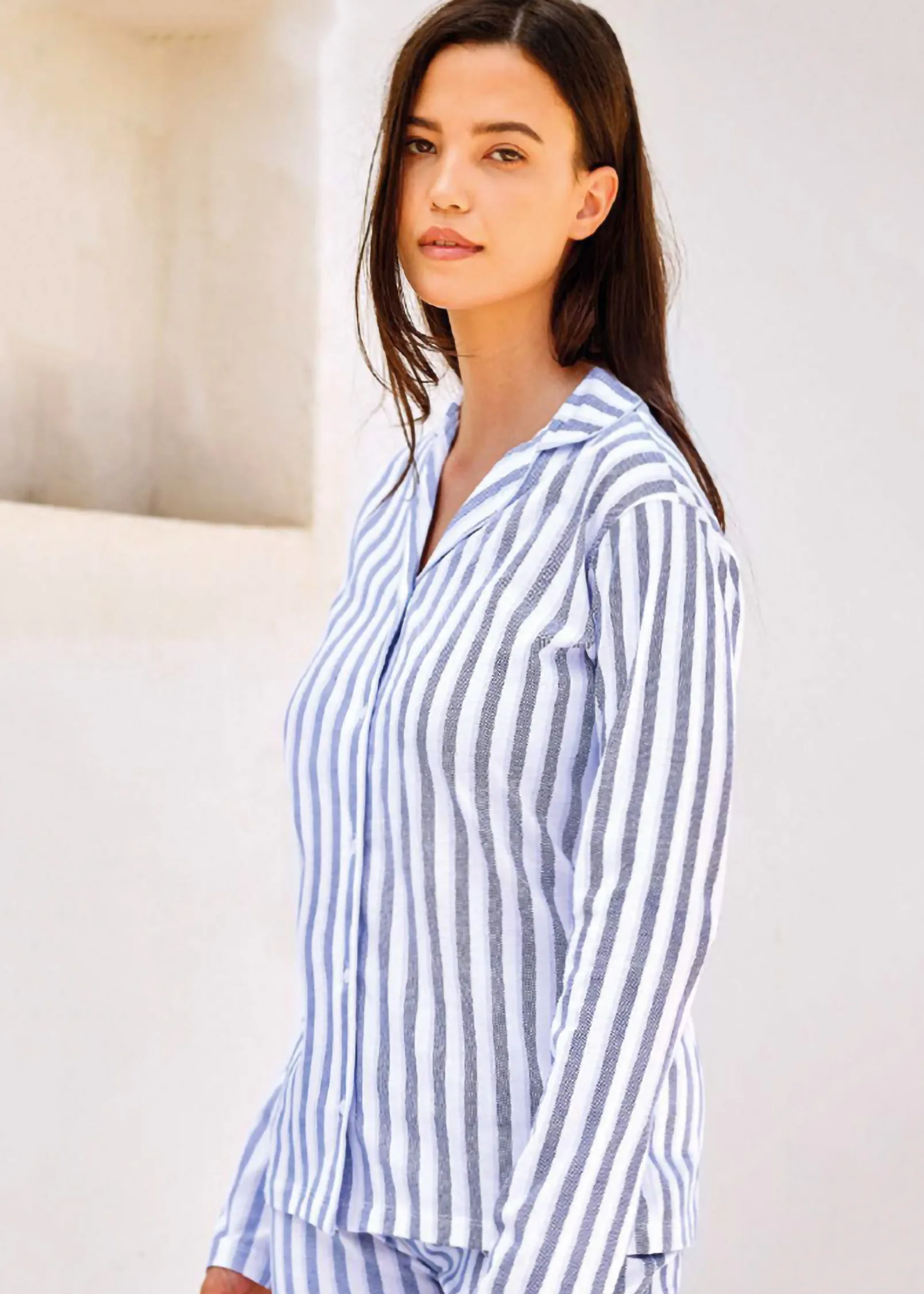 pigiama in stile gessato da donna