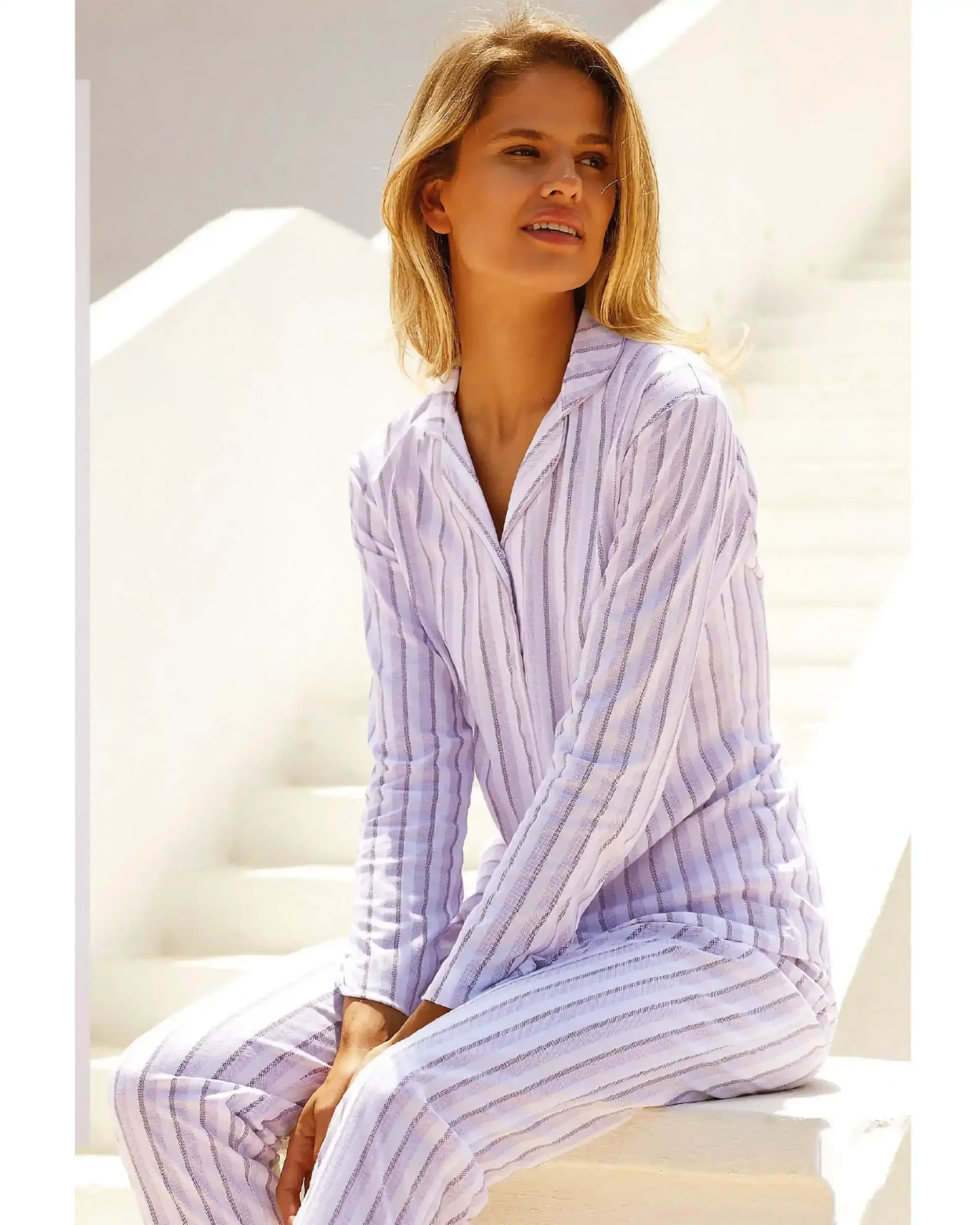 pigiama jadea in cotone leggero da donna