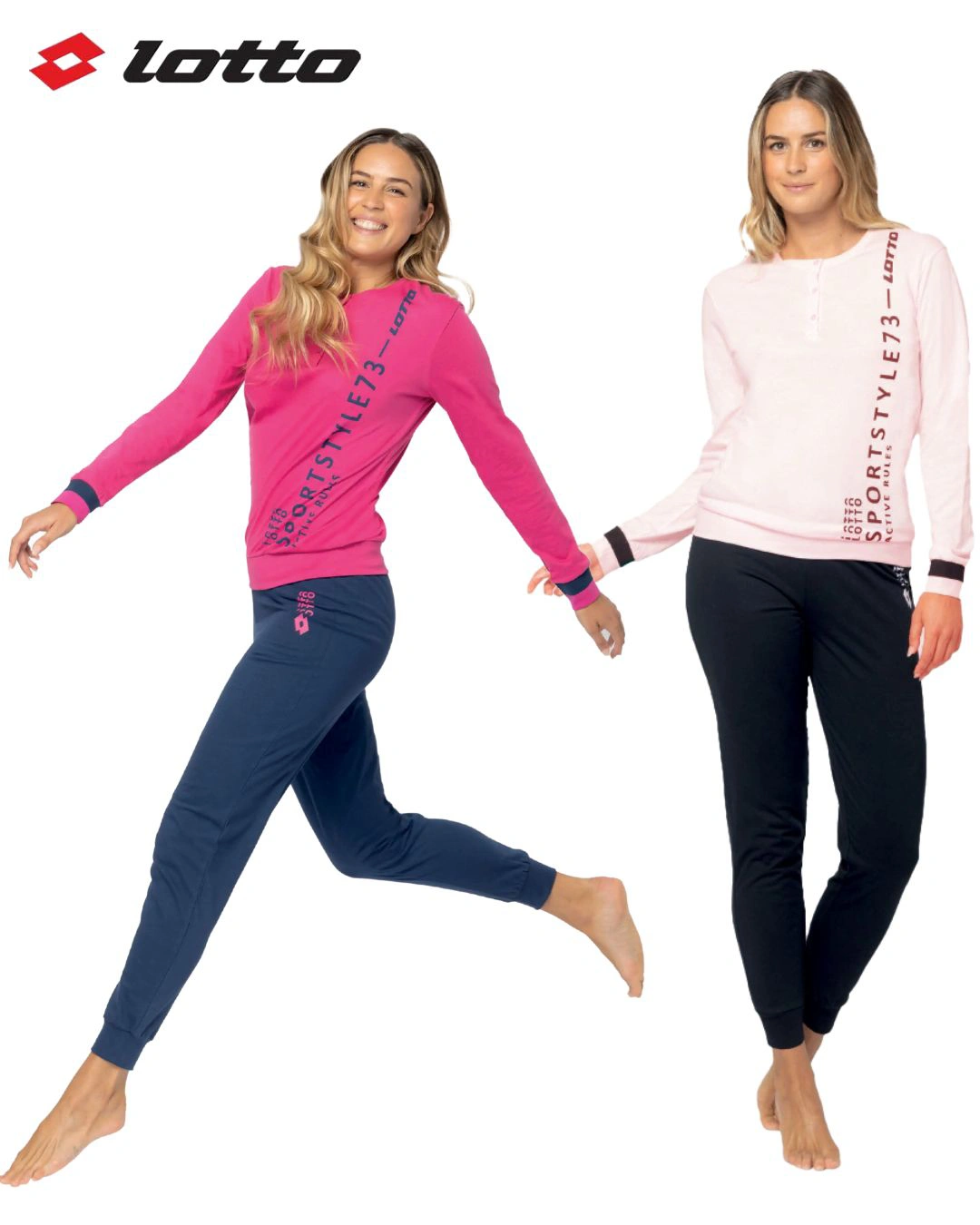 pigiama lotto sportstyle da donna a maniche lunghe