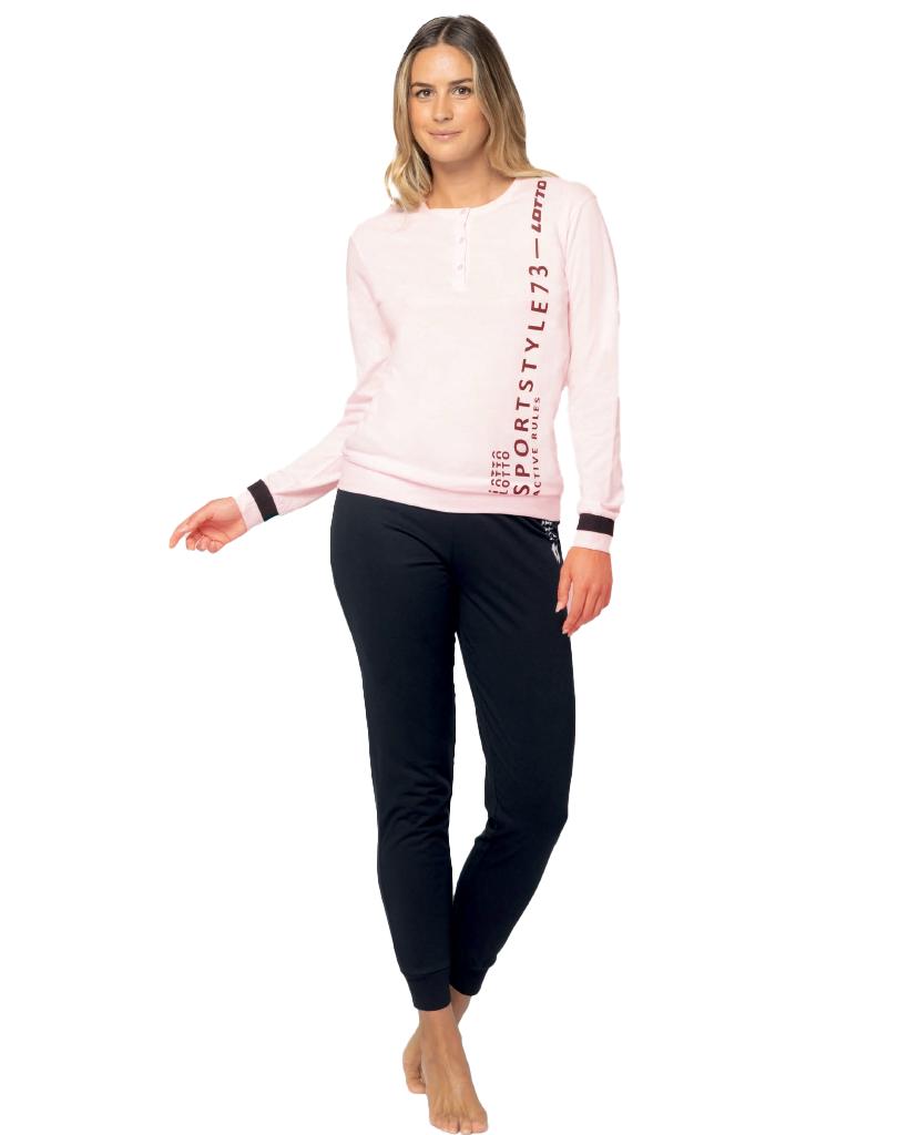 pigiama femminile in cotone colore rosa chiaro