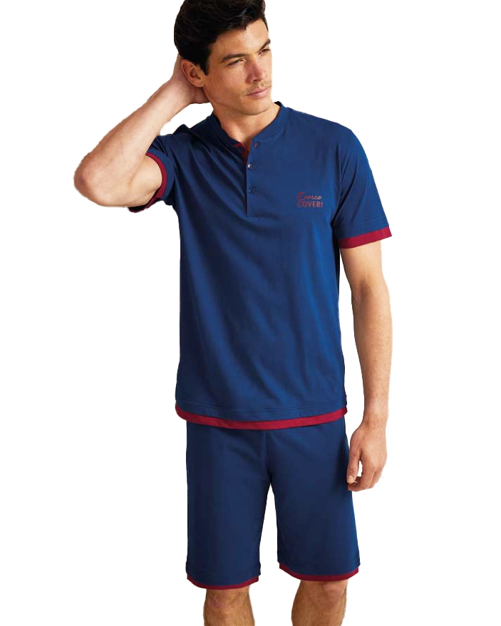 pigiama blu enrico coveri in cotone