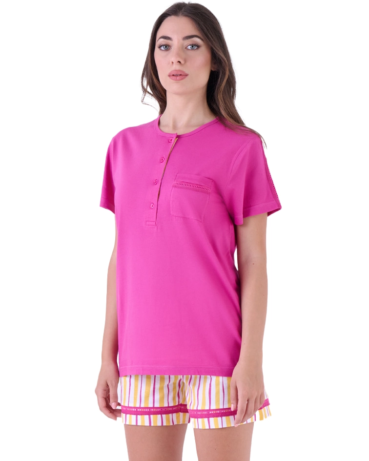 pigiama femminile estivo di colore fucsia