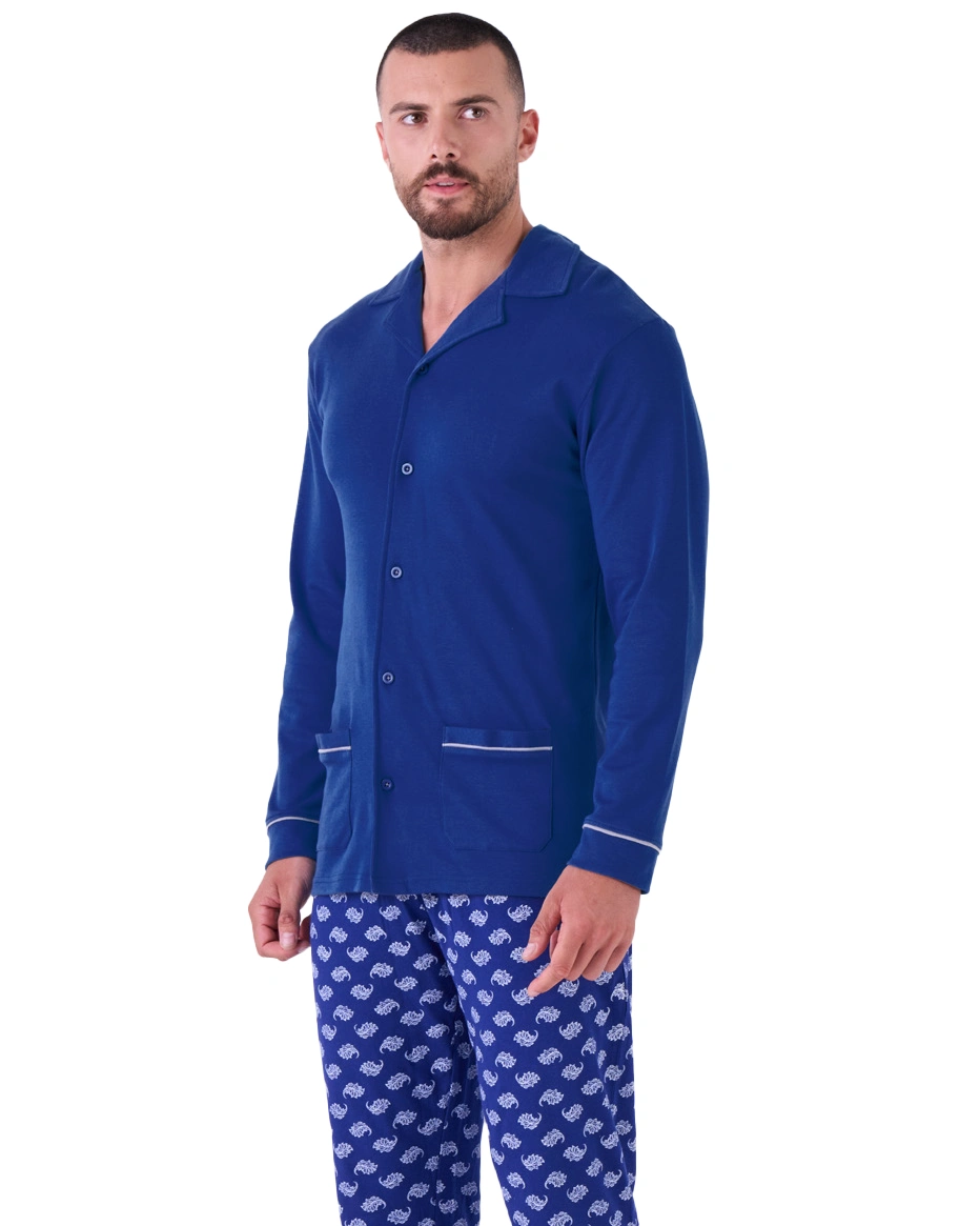 pigiama maschile pigiamiamoci colore blu