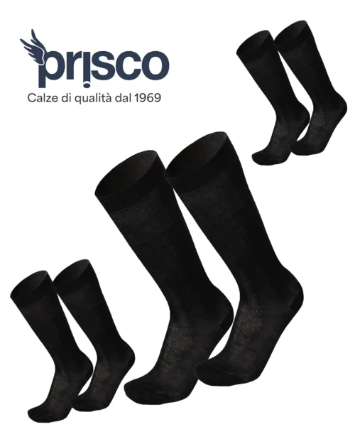 calze da uomo elasticizzare colore nero
