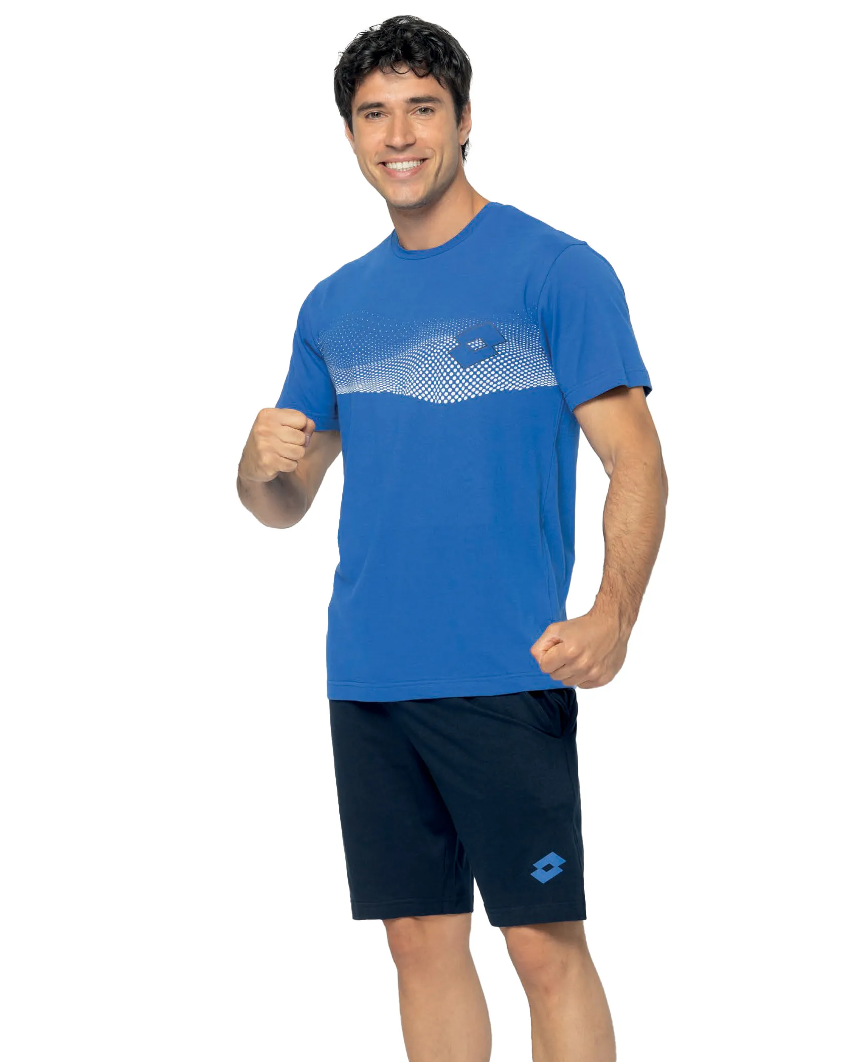 completo sportivo in cotone colore blu