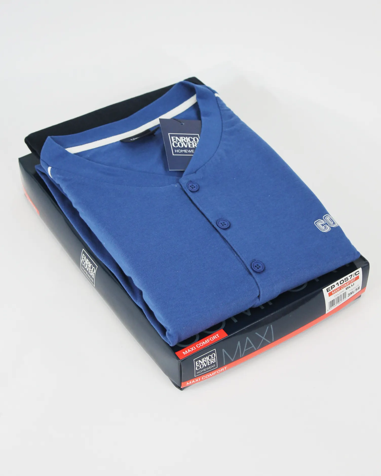 pigiama enrico coveri in cotone colore blu