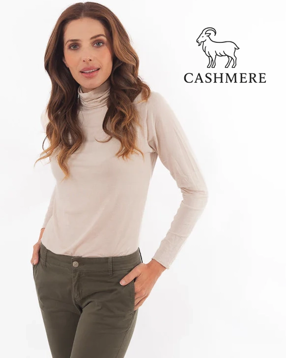 cashmere colore beige da donna