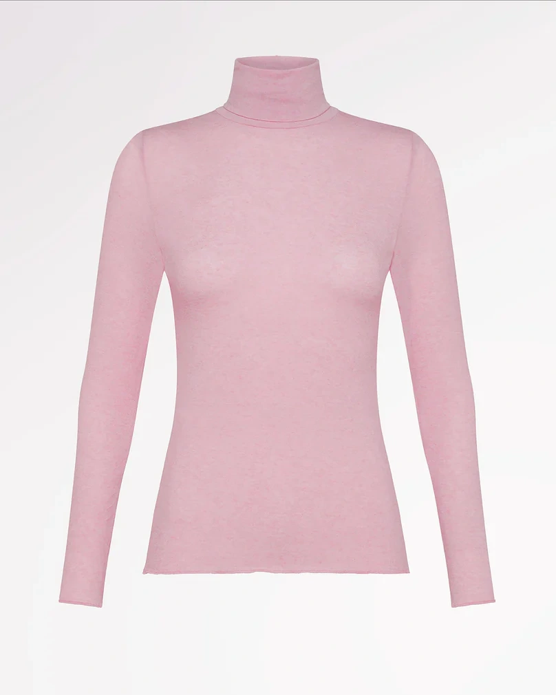 maglia in cashmere ecosostenibile colore cipria