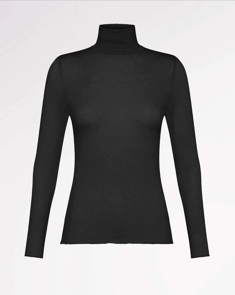 maglia dolcevita ecosostenibile colore nero