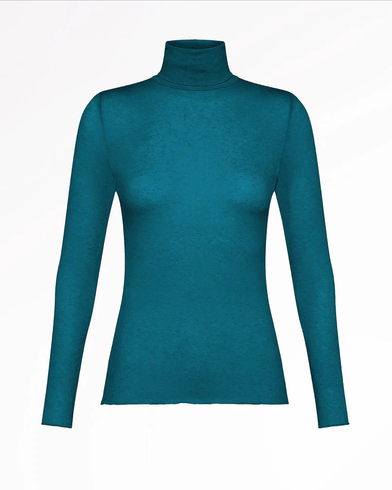 dolcevita in cashmere colore ottanio