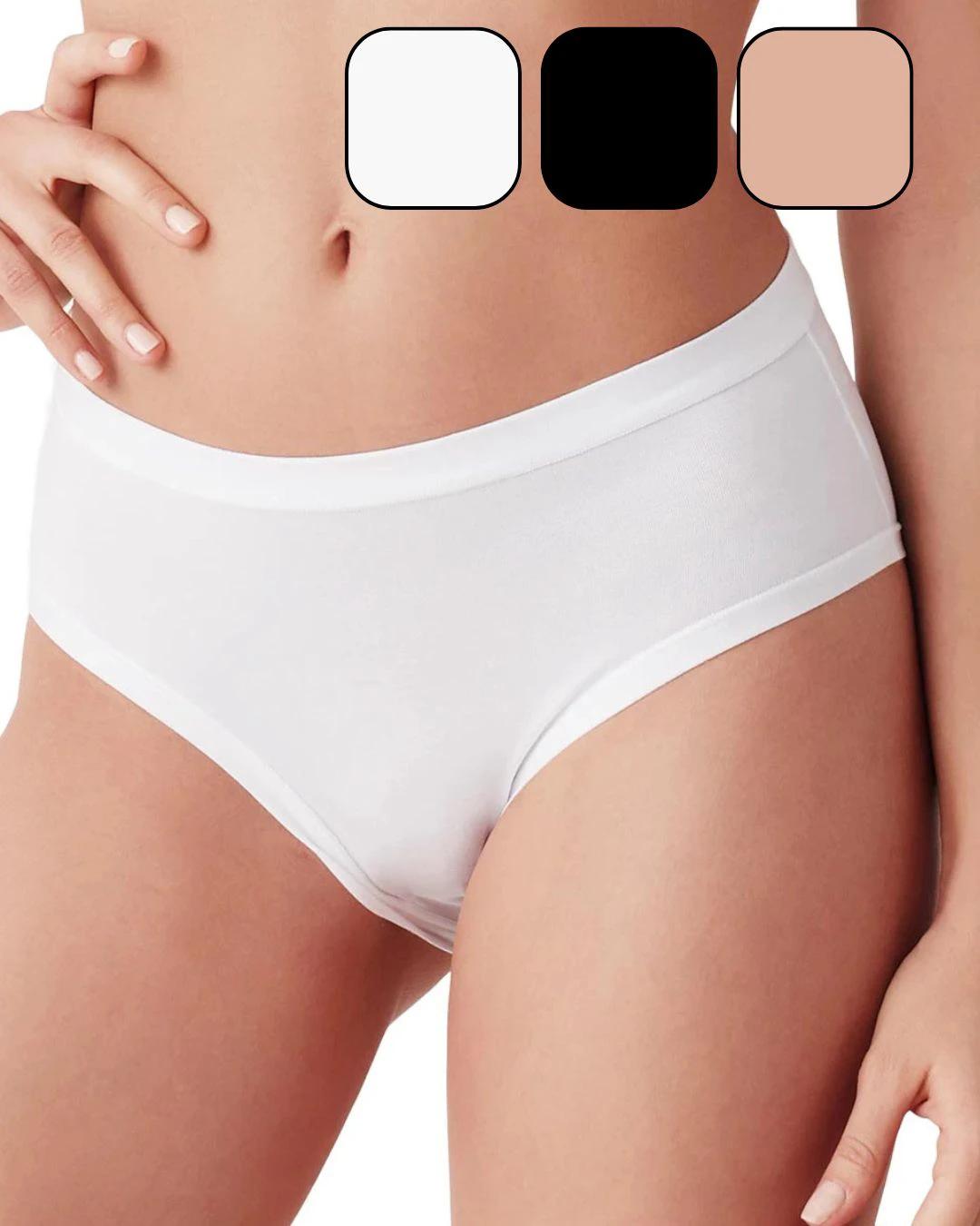 slip da donna in cotone tinta unita