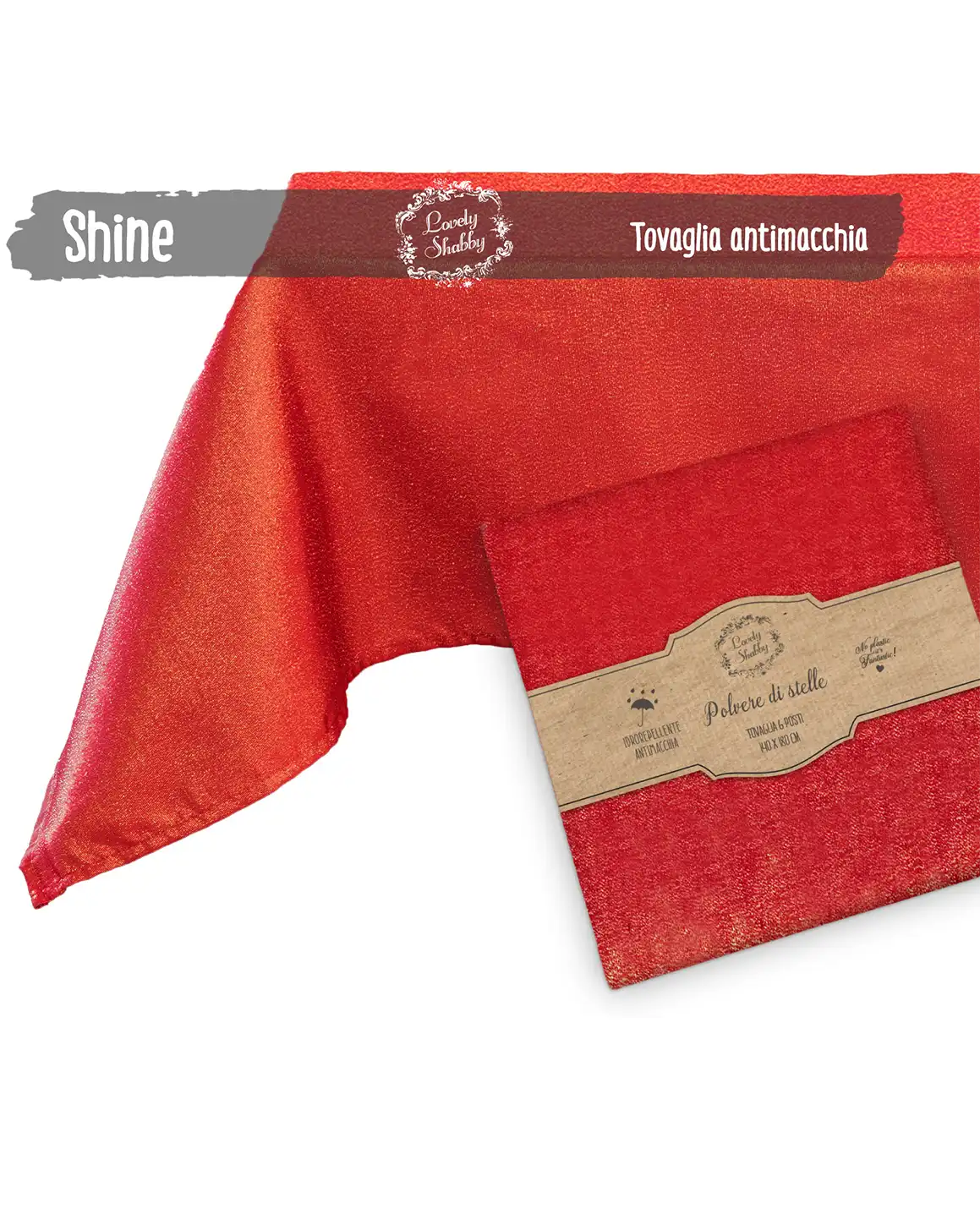 tovaglia rossa antimacchia