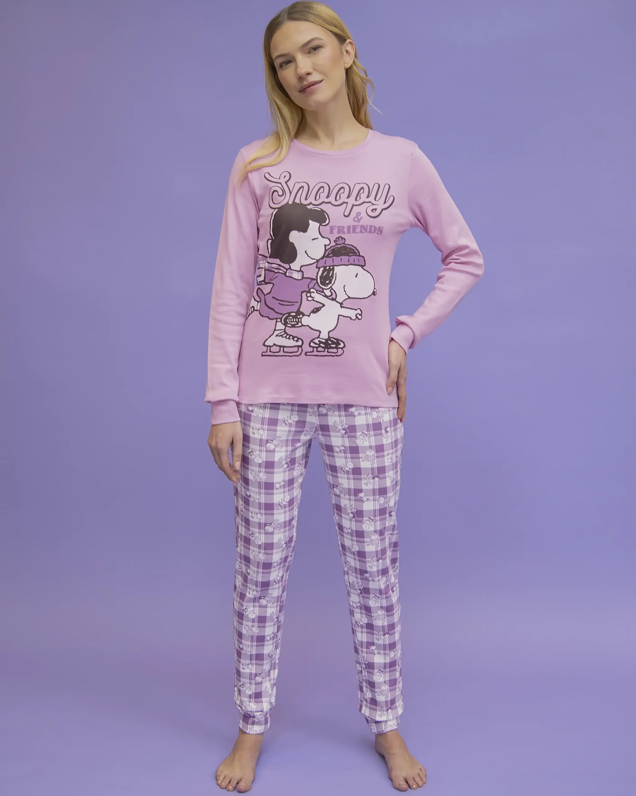 pigiama donna rosa snoopy
