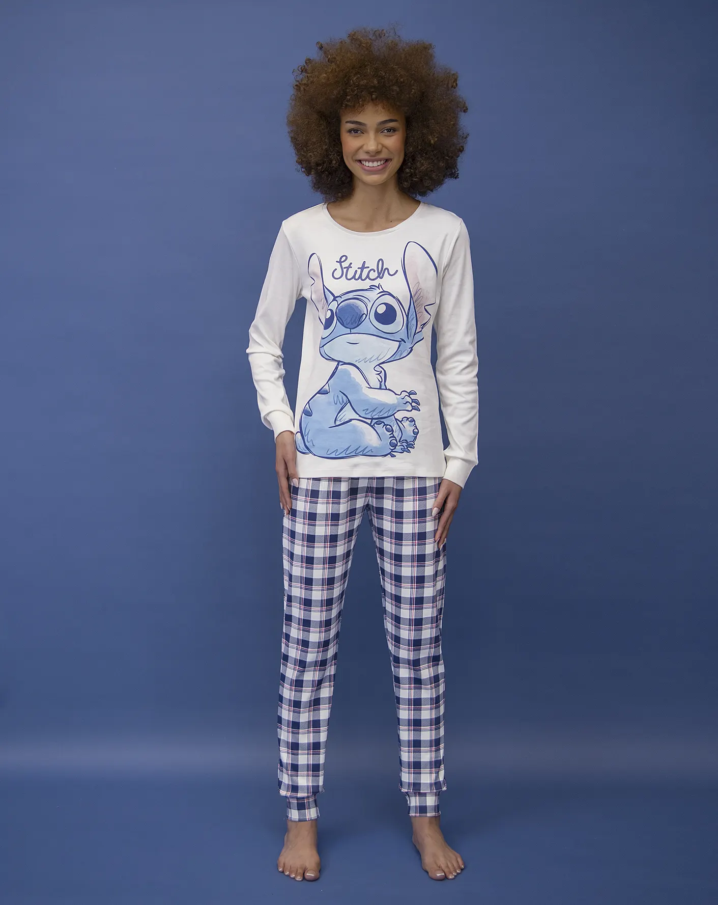 pigiama bianco donna stitch