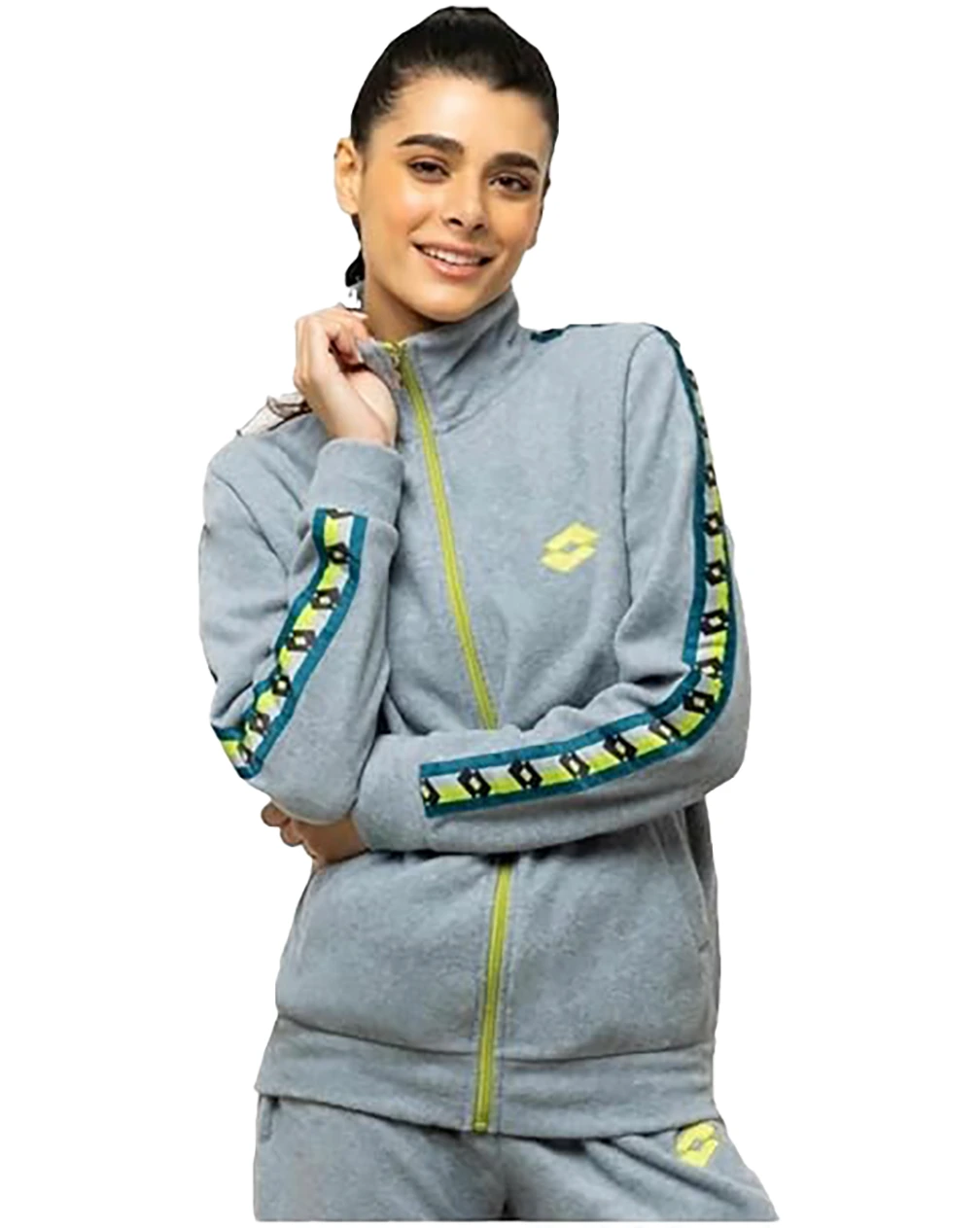 tuta donna grigio in pile marca lotto