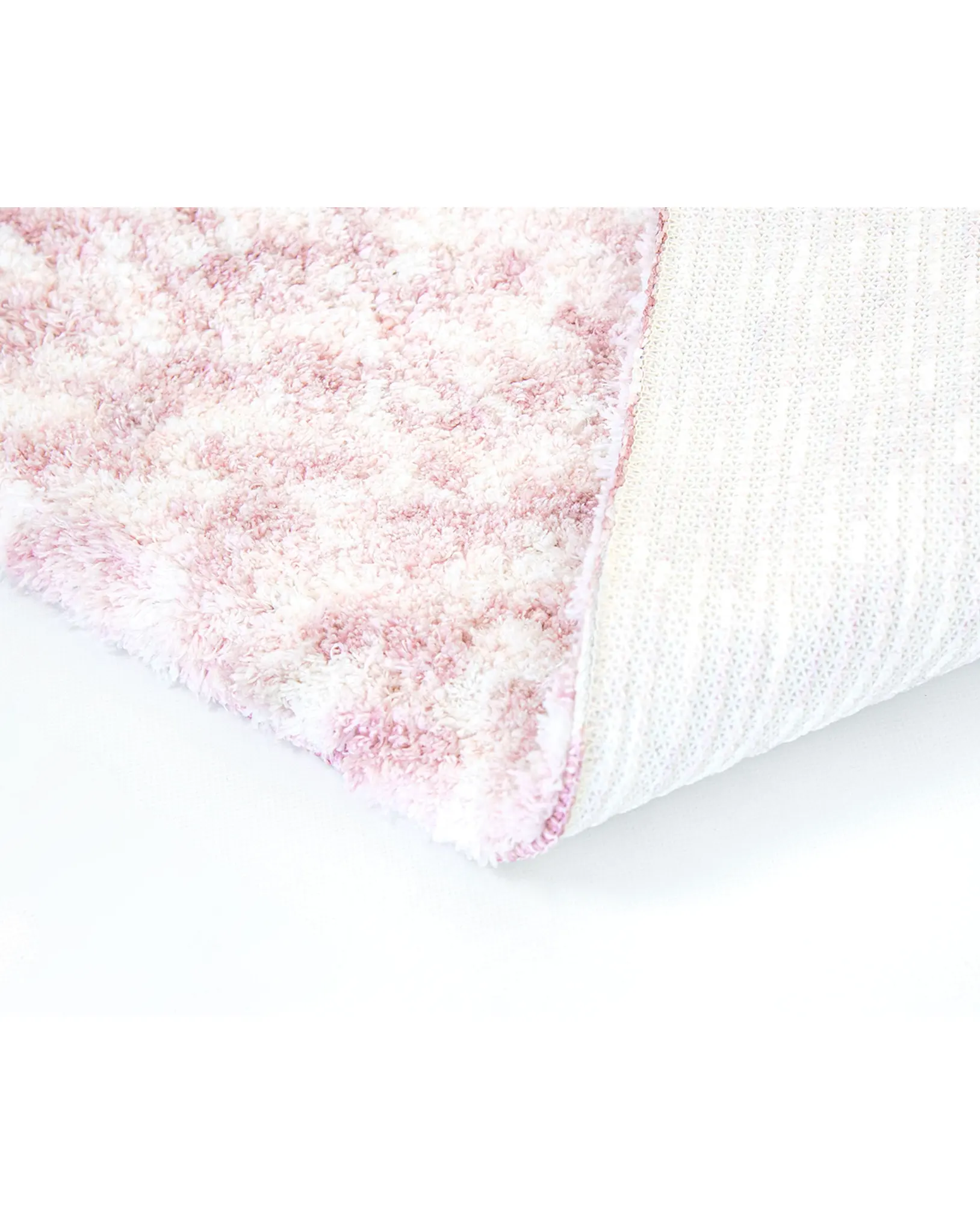 tappeto shabby antiscivolo color rosa per bagno