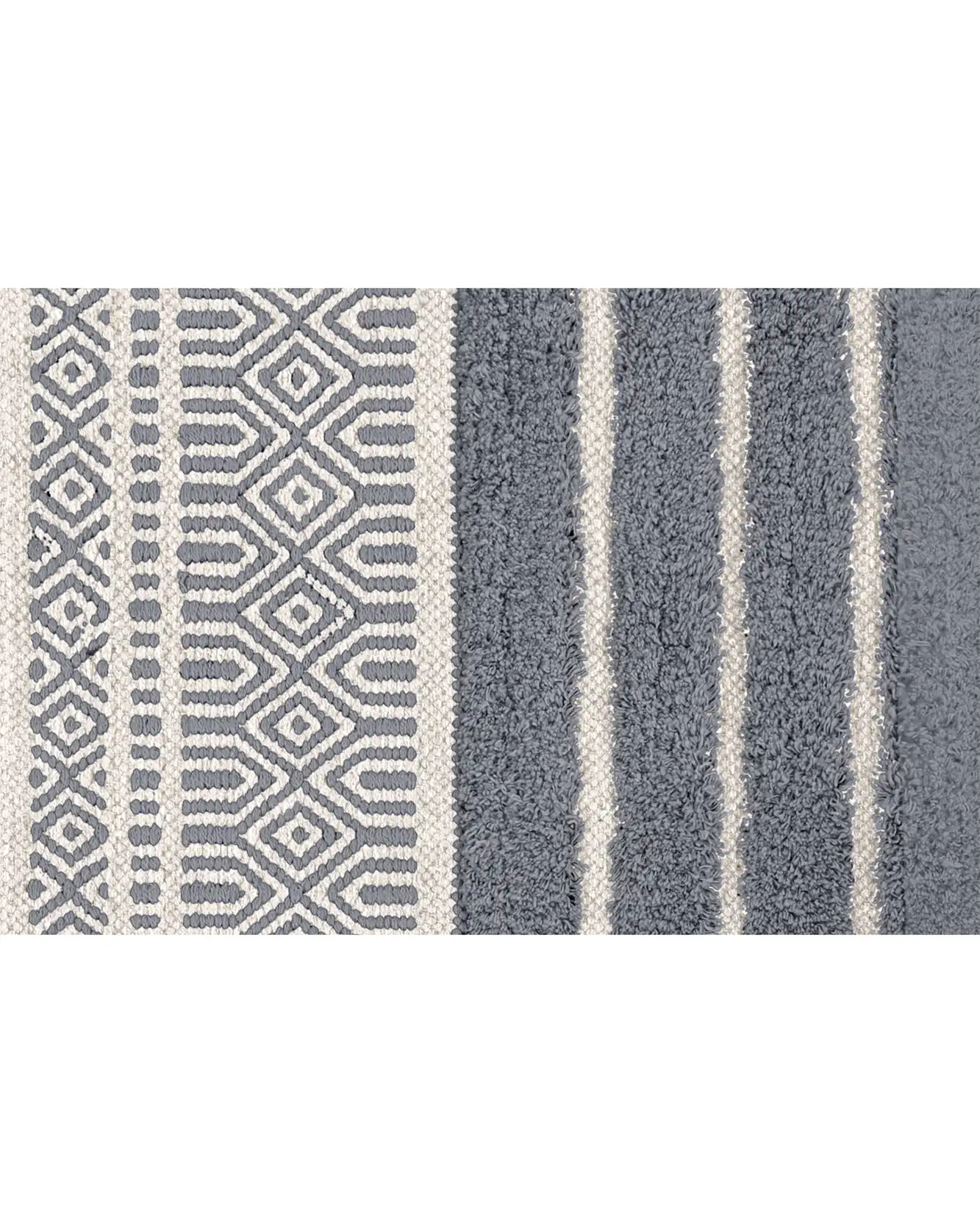 tappeto shabby etnico cotone color grigio