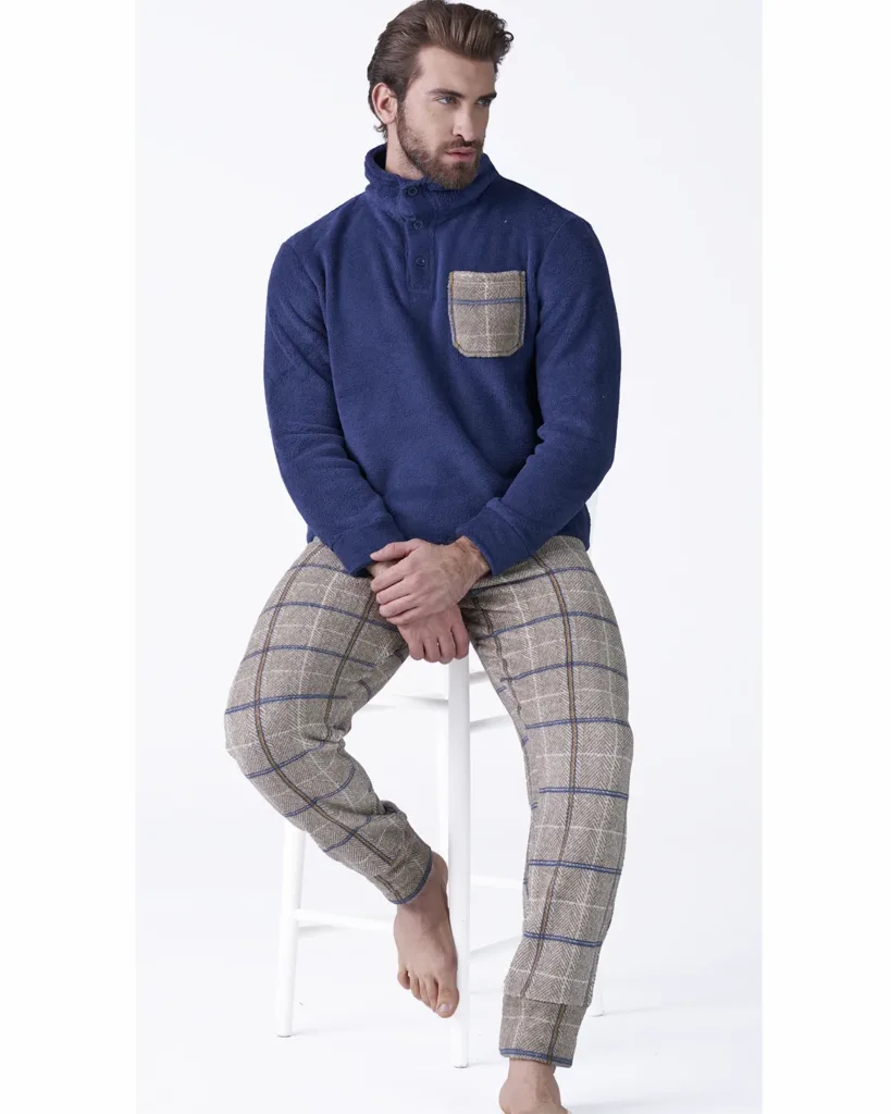 Pigiama Uomo in Pile Coral Invernale – Karelpiù