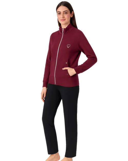 tuta donna cokita bordeaux con tasche