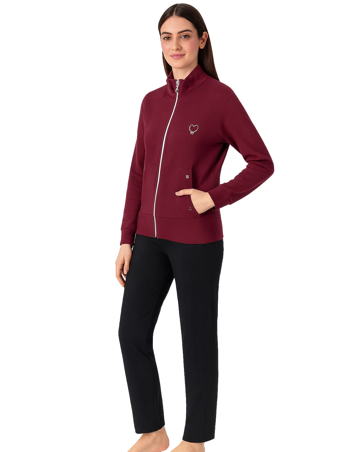 tuta donna cokita bordeaux con tasche