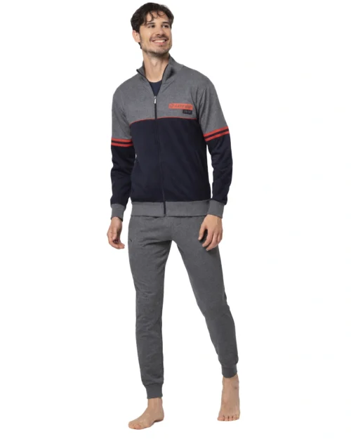 tuta in cotone colori grigio e blu lotto