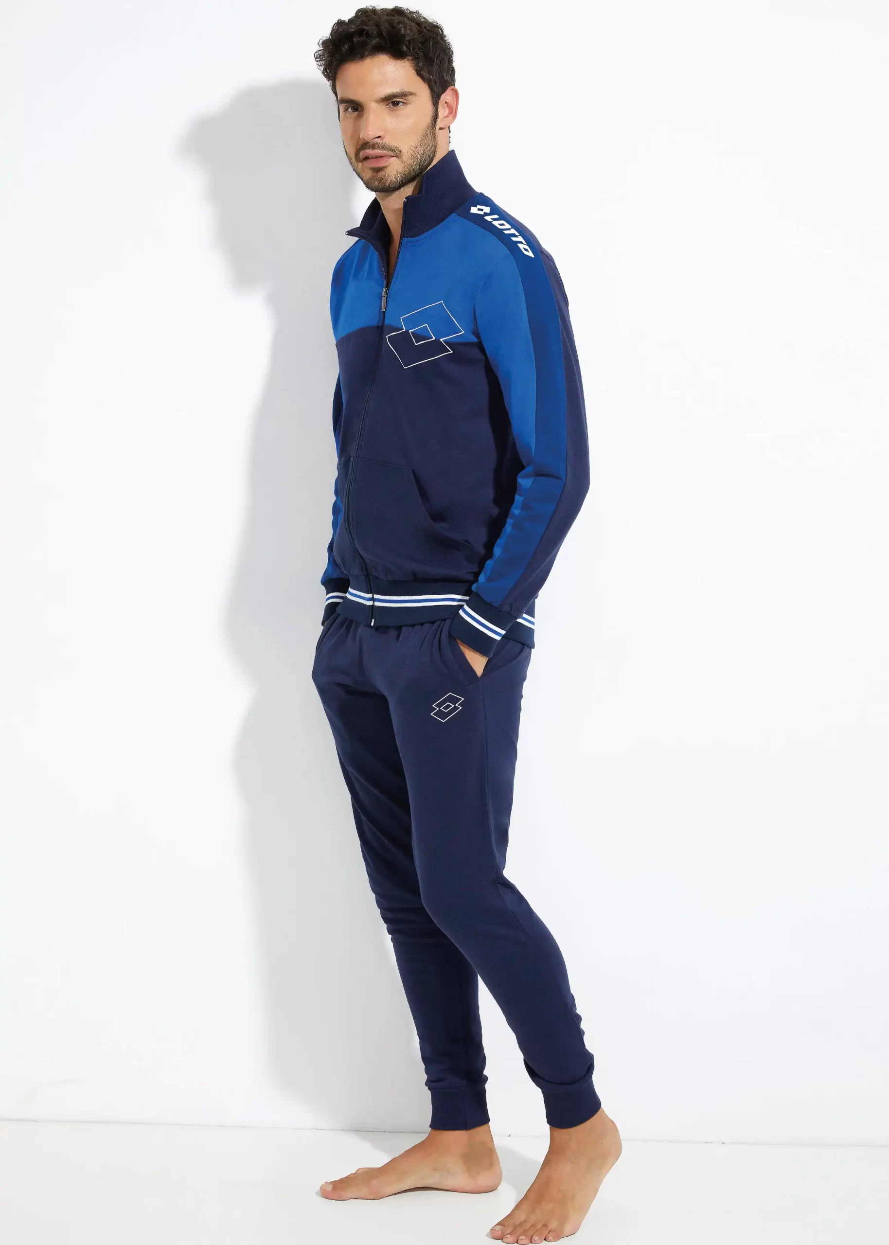tuta lotto sportiva con zip maschile