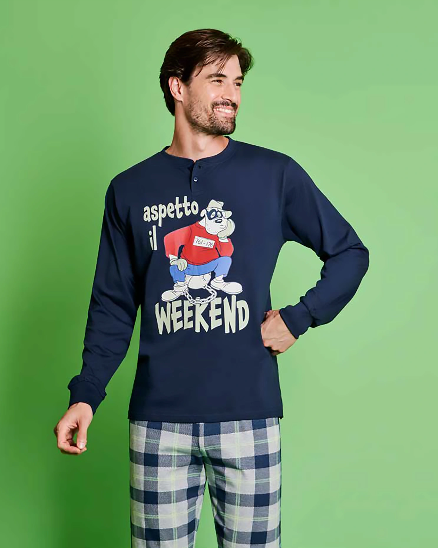 uomo con pigiama disney cotone