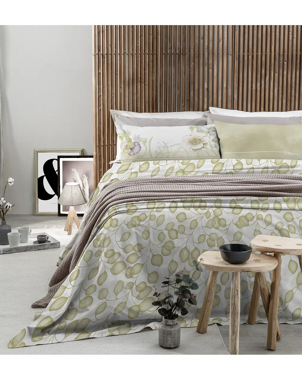 lenzuola cotone su letto thun