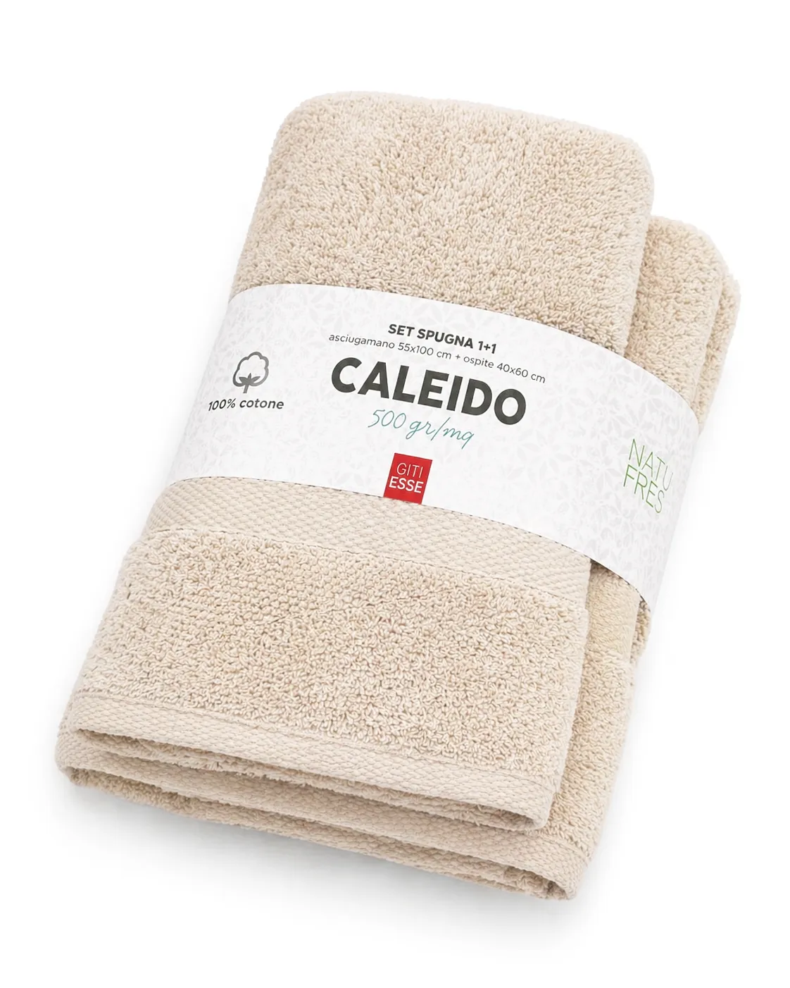 Set Asciugamani 1+1 Spugna di Cotone 500gr - Lovely Shabby - immagine 3