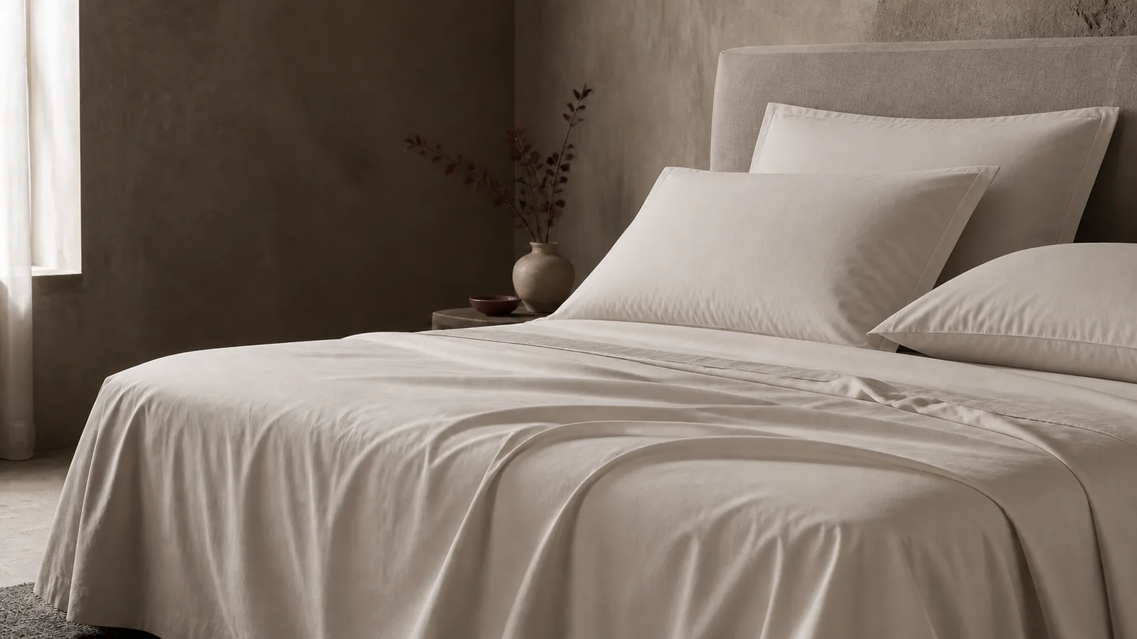 Letto Essenza con federe rifinite da un bordino perimetrale di 2 cm